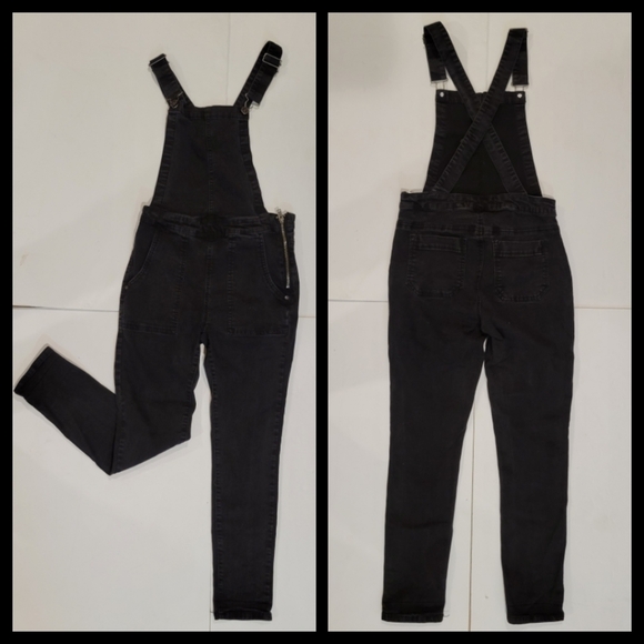 Wallflower Pants - Wallflower Black Denim Overalls Jrs M